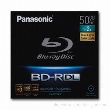 50GB Panasonic Blu-ray Disc with BD-R/DL Media Type, 1 to 2x Writing Speed